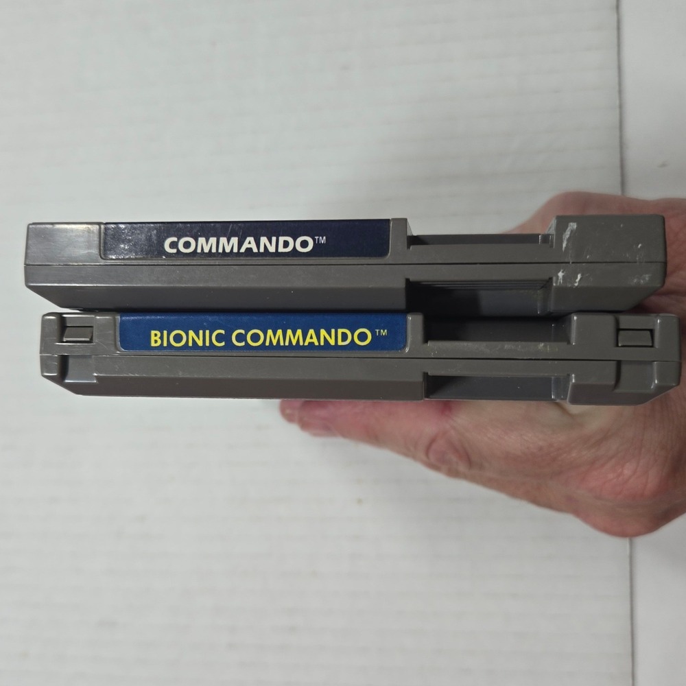Bionic Commando and Commando Nintendo NES 2 Game Lot Authentic Tested Capcom - Picture 3 of 5